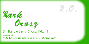 mark orosz business card